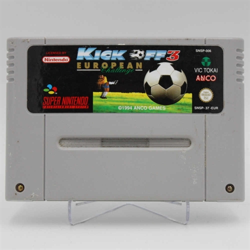 Kick Off 3 European Challenge - SNES - Cartridge - (EUR) (B Grade) (Genbrug)